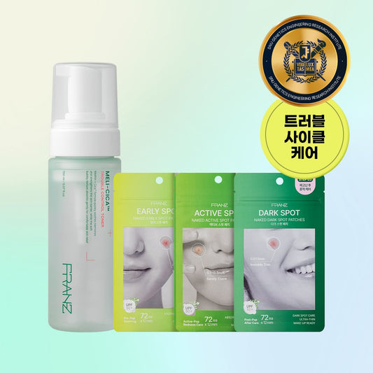 [FRANZ] Trouble Cycle Care SET (MELI-CICA Trouble Control Toner + 3 Spots Patch)